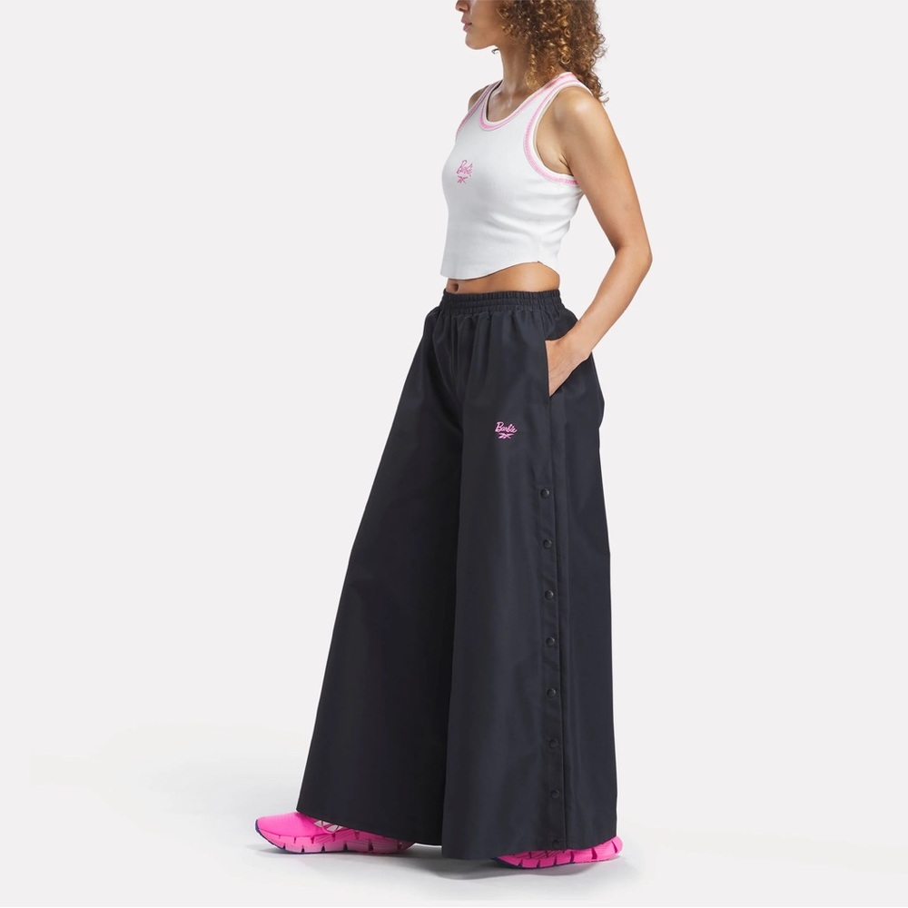 REEBOK x BARBIE Black Wide-Leg Track Pants